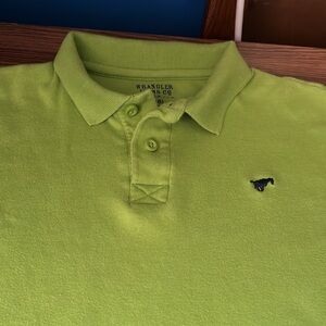 Wrangler Jeans Co Lime Green Short Sleeves Polo Shirt School Uniform Church M 8